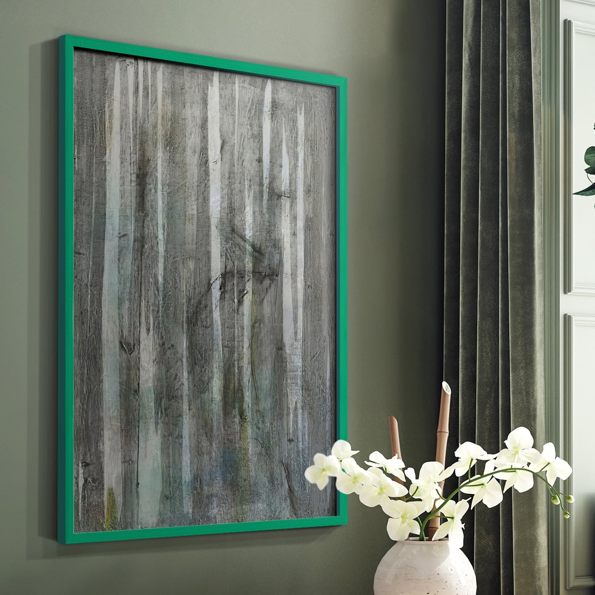 Birch Forest Abstracts I in Paper Solid Wood 11 x 14 Framed Print