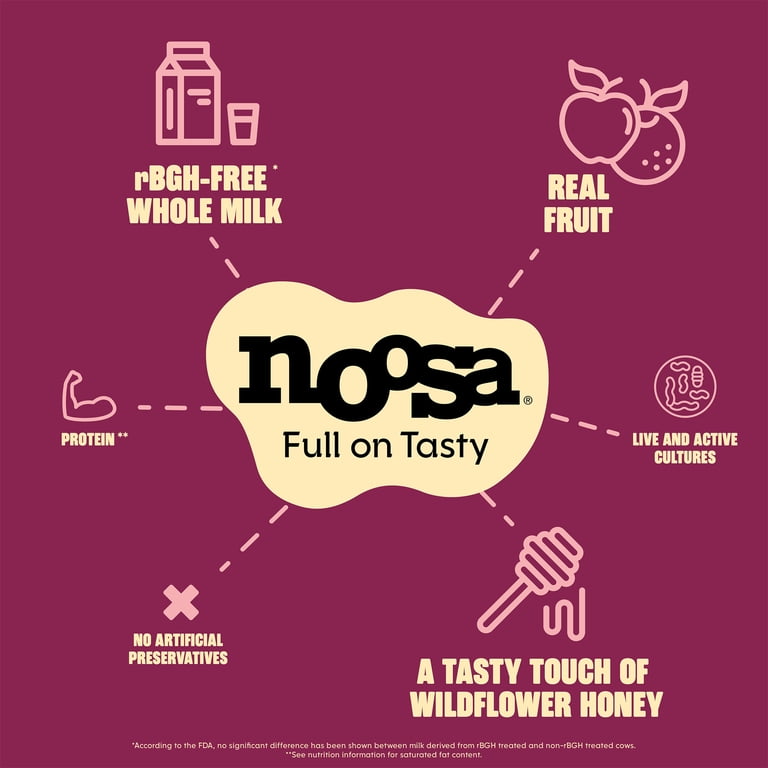 Noosa Yoghurt, Whole Milk Yogurt, Velvety Smooth & Creamy, Black