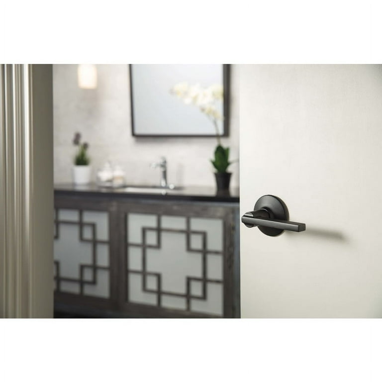 Schlage Latitude Matte Black Passage Lever Right or Left Handed Schlage Latitude Matte Black Passage Lever Right or Left Handed