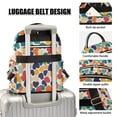 thumbnail image 3 of FORMRS Mini Backpack Purse for Women Travel Daypack Casual Shoulder Bag, Colorful Clover Pattern, 3 of 7