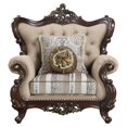 thumbnail image 3 of ACME Fauteuil Ragnar avec 2 Coussins en Tissu Brun Clair et Cerisier, 3 of 7