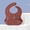 Bow Rabbit Brown, variant on Food Grade Silicone Baby Feeding Bib, Waterproof Easy Wipe Clean Drool Bib with Food Catcher Pocket, Lightweight Summer Reusable Toddler Bib