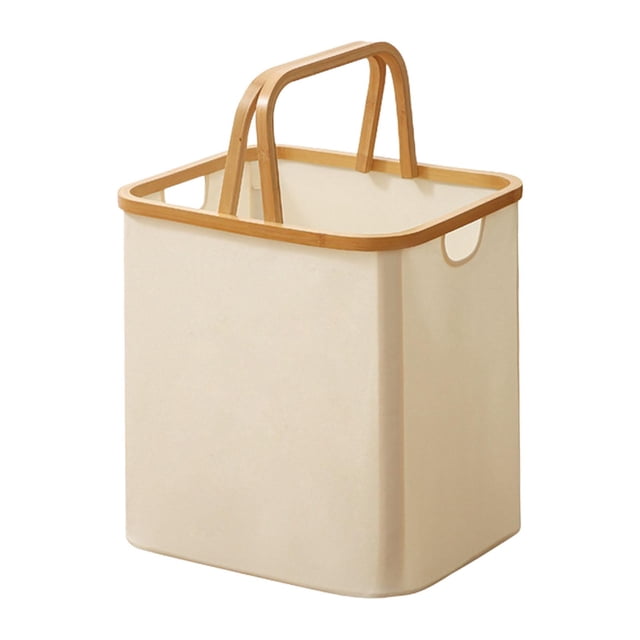 Cesta de almacenamiento plegable, caja de almacenamiento, organizador resistente y multifunción, cesto de ropa plegable de moda para dormitorio Beige