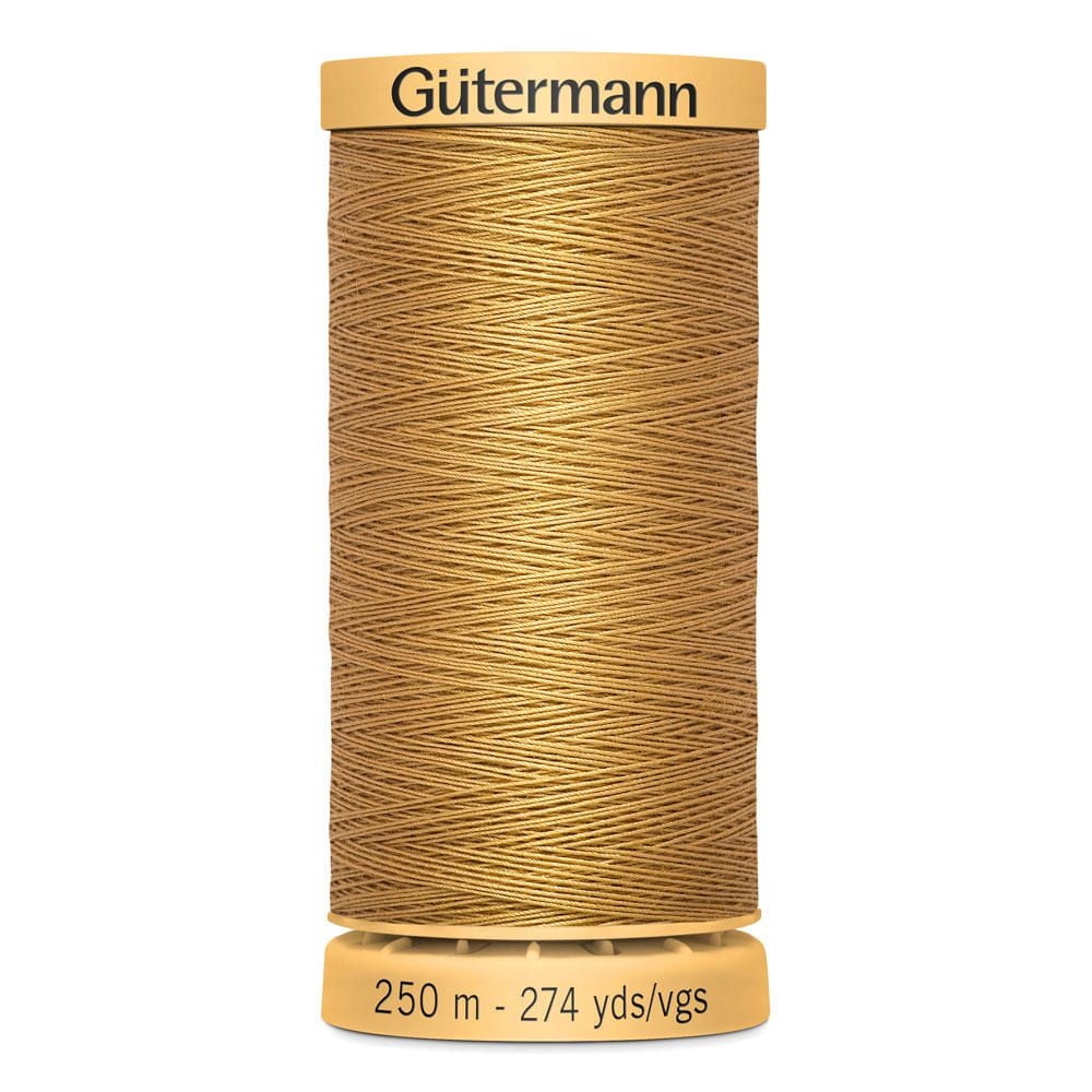 GÜTERMANN Cotton 50wt Thread, 250m, Black, Strong & Lustrous for Sewing, 250 m / 273 yds