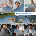 thumbnail image 5 of Grey Ombre Cooling Blanket,Lightweight Breathable Summer Throw Blanket with Double Sided Cold Effect,Navy Blue Gray Gradient Modern Abstract Art Picnic Blankets Bed Sheet for Hot Sleepers 30"x40", 5 of 8