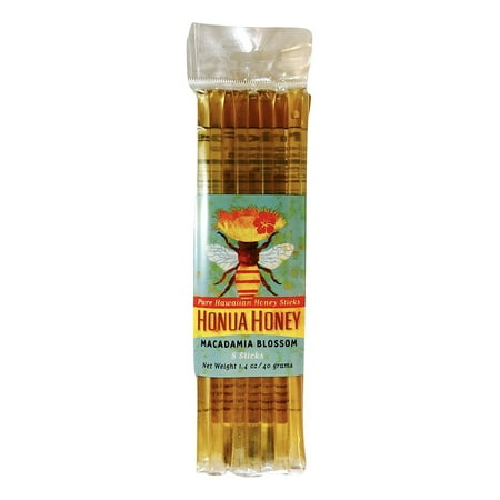 Hawaiian Roasted Honey - Honua Honey Macadamia Blossom Pure Hawaiian Honey Sticks