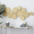 thumbnail image 3 of CosmoLiving by Cosmopolitan Gold Metal Plate Wall Decor with Textured Circles, 3 of 14