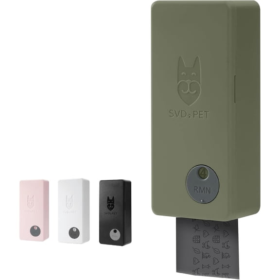 Dog Poop Bag Dispenser, Outdoor or Indoor Pet Waste Bag Dispenser Station, Wall Mount or Hanging with Strap. Easy to Refill Magnetic Cover (Army Green, Dispenser only)