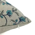 thumbnail image 4 of Fabdivine Thick Linen Hand Block Print Vintage Throw Cushion Cover , 20"X20", Turquoise Blue, 4 of 5