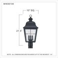 thumbnail image 2 of Quoizel Millhouse Large Post Lantern in Mystic Black, 2 of 2