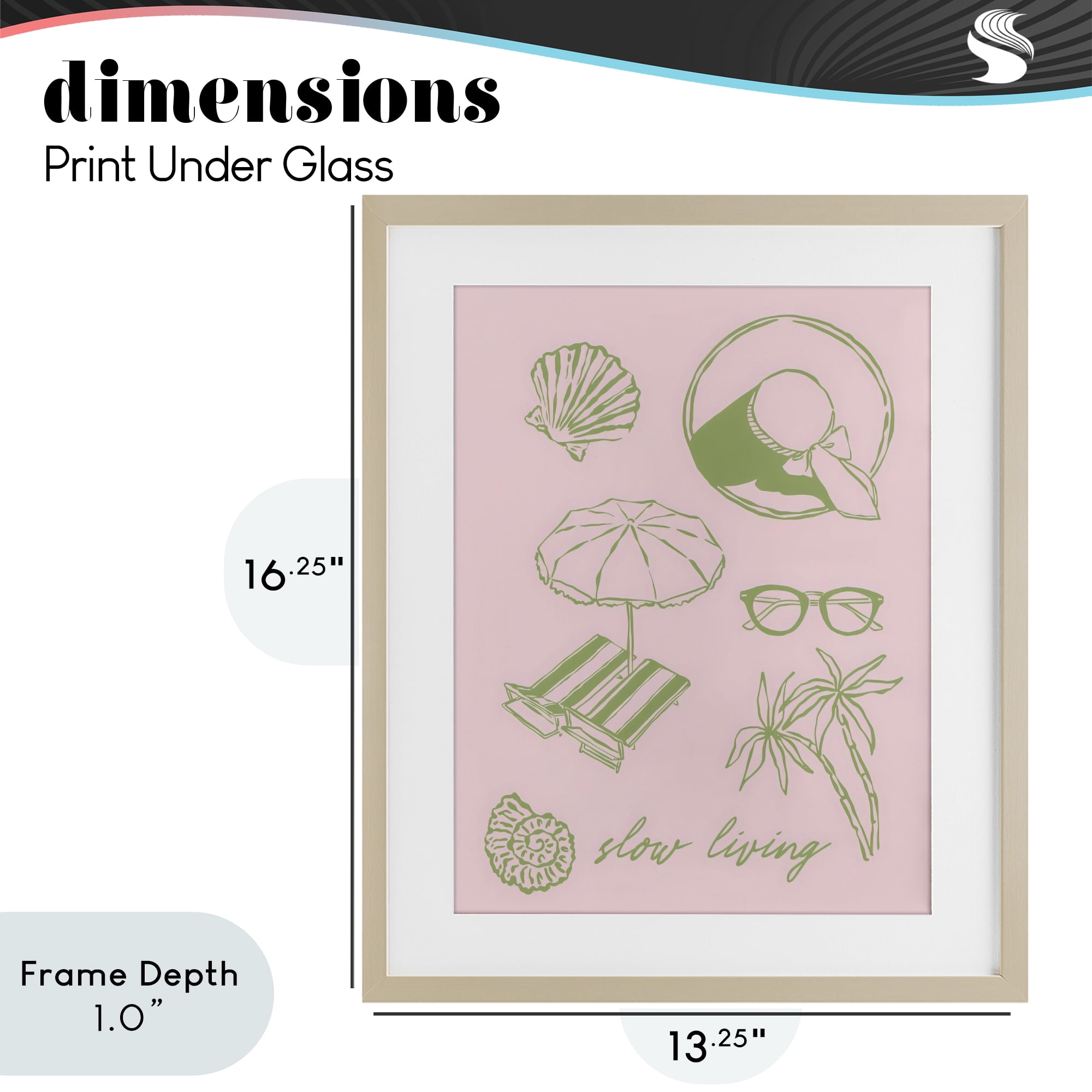 Stupell Industries Slow Beach Living Birch Framed Print Under Glass, design by The Prints Vibe