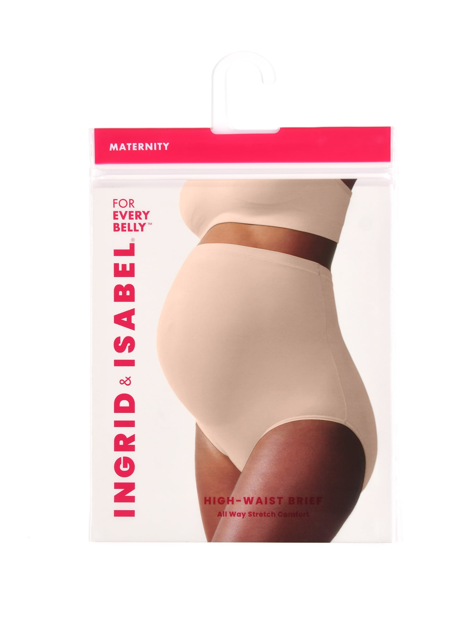Ingrid & Isabel For Every Belly Women's Flexible Comfort Maternity High Waist Brief Panties, 3-Pack, Sizes S-4XL