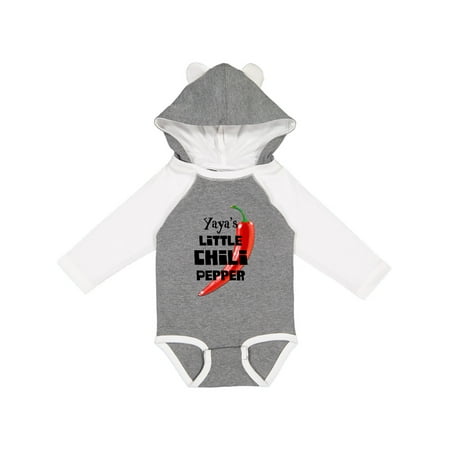 

Inktastic Yaya s Little Chili Pepper Gift Baby Boy or Baby Girl Long Sleeve Bodysuit
