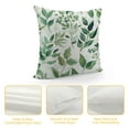 thumbnail image 4 of Leisuo  Throw Pillow Covers Green Leaf Watercolor Eucalyptus Branches Hand Floral with Plant Objects White Natural Greenery Twig 18x18 Inch Cushion Pillowcase Sofa White, 4 of 5