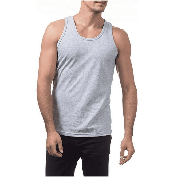 Pro Club Heavyweight Relaxed Athletic A-Shirt Tank Top - Heather Gray - Medium