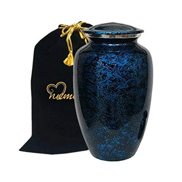 Memorials4u Forest Blue Cremation Urn for Human Ashes Adult Funeral