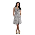 thumbnail image 5 of Peach Couture Women's Vintage Retro Button Up A-Line Party Dress with Belt, 5 of 10
