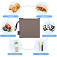 thumbnail image 5 of Dailycode Reusable Ziploc Bags Leakproof Sandwich Snack Freezer Bags Chocolate 3 pack, 5 of 7