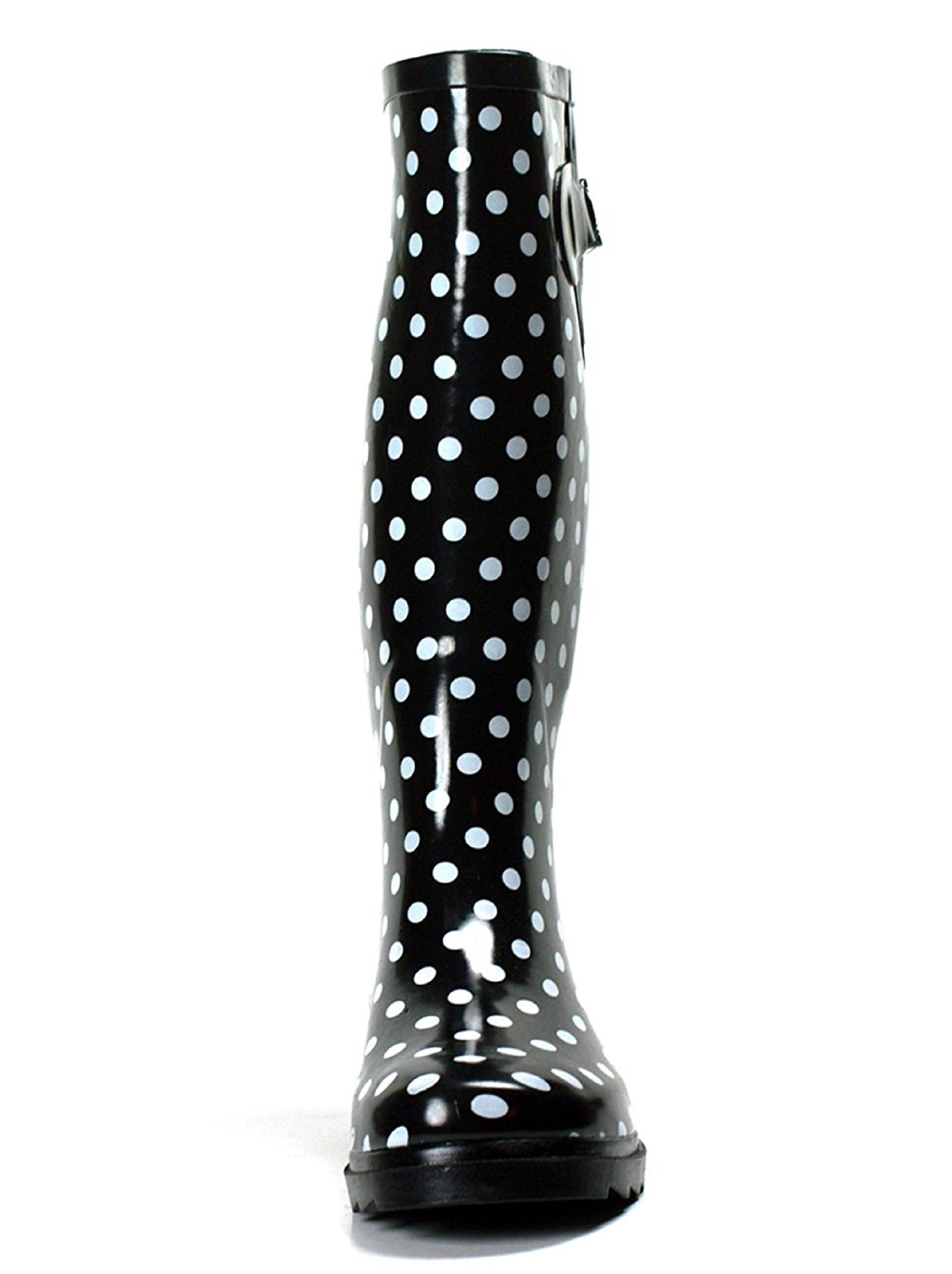 Polka Dots Mid Calf Wellies Color 