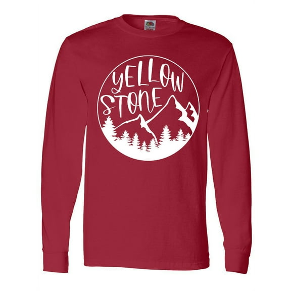 Inktastic Yellowstone National Park- Mountains Long Sleeve T-Shirt