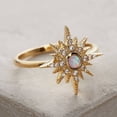 thumbnail image 3 of Womens Star Ring Alloy Diamond Ring European American Fashion Jewelry Gift for Her Silver and Gold Rings, 3 of 5