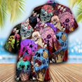 thumbnail image 3 of Camisas de moda con estampado 3D de calavera y helado, holgadas y cómodas, estilo Y2k, para fiestas en la playa y vacaciones, camisas de manga corta para hombre, 3 of 5