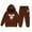 Z11 Coffee-c, variant on Little Girls Outfits Sets Winter Hoodie Joggers Comfy Casual Kids Print Fall Girls Clothing Sets Khaki Size 6-7T