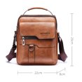 thumbnail image 4 of Bolso de hombro de piel sintética para hombre, bolso de hombro con bolsillo lateral, bolso de hombro vintage, bolso para teléfono móvil, bolso de mensajero, bolso de hombro para hombre,, 4 of 8