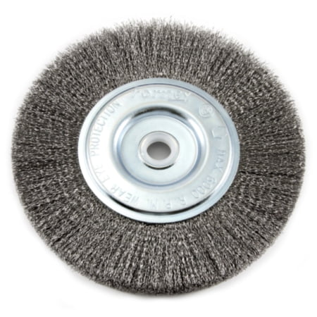 Forney Crimped Wire Wheel, 6 Inch x .008 Inch x 1/2 Inch - 5/8 Inch Arbor