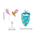 thumbnail image 3 of NWOKYZGH Set of 2 Easter Costume Bunny Ears Headband Cute Bandana Funny Easter Puppy Toy Kit Outfit Eggs Scarf Bibs for Holiday Pet Puppy Party Accessory, 3 of 6