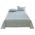 thumbnail image 2 of Tgbvmt Solid Color Washed Cotton Bedding Set Plain Three Piece Set For Soft Breathable Fabric Versatile Decor Style Easy Clean Maintain Holiday Gift Duvet Sheet Pillowcase Bedroom Home Bedding Decor, 2 of 6