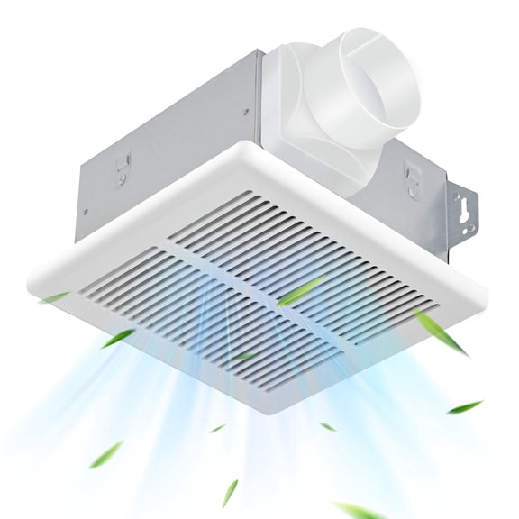 Akicon Bathroom fan 70 CFM, 1.5Sone No Attic access Needed Installation,3 Inch Duct Very Quiet Bath Ventilation and Exhaust Fan, White