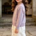 thumbnail image 6 of Acaics Girls' Long-Sleeve Layering T-Shirt: Lightweight Round-Neck Knit Cardigan Suitable for Ages 6 Months–4 Years, 6 of 8