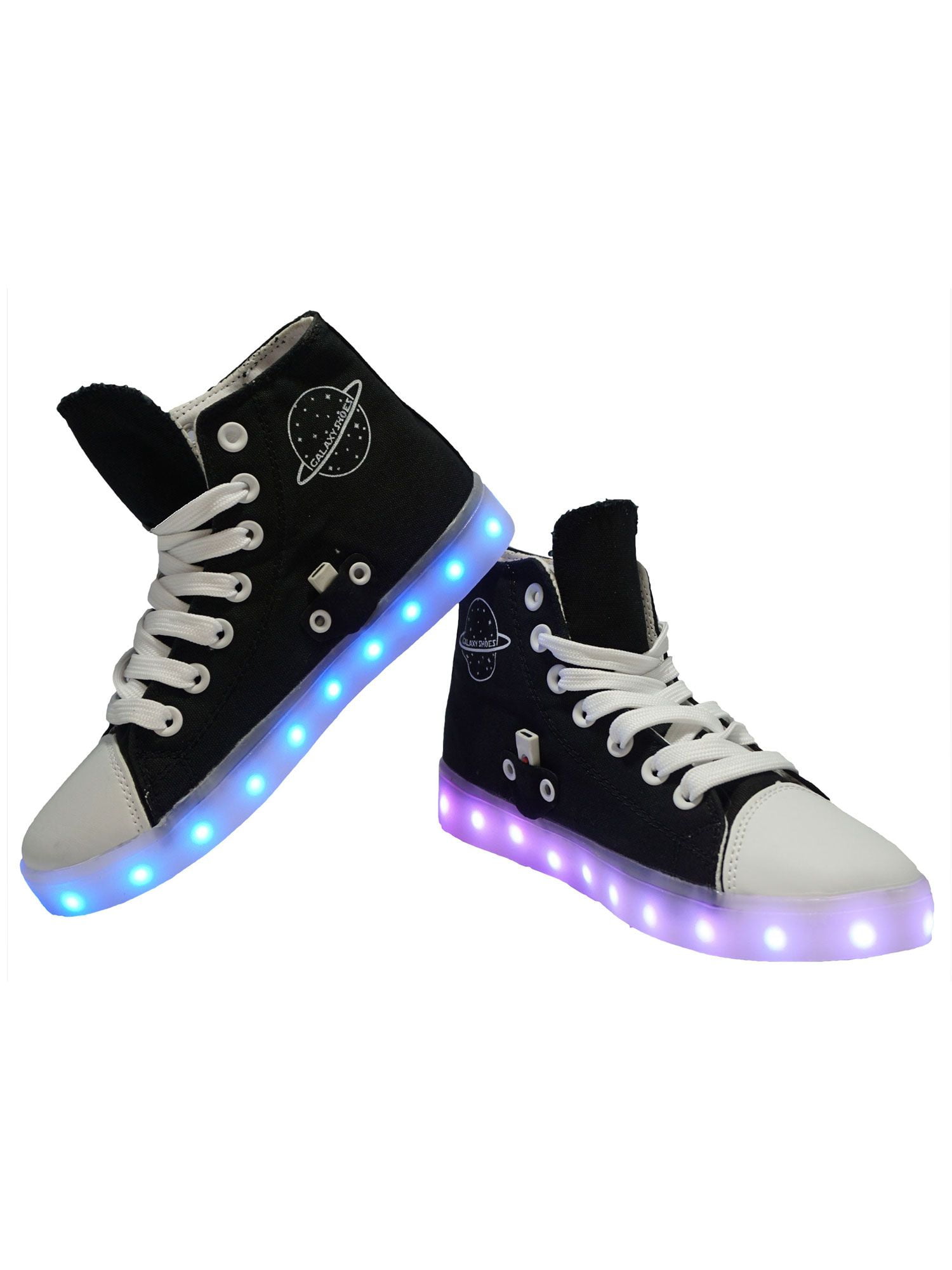 Gedetailleerd Besmettelijk Inheems Family Smiles LED Light Up Sneakers Hightop Women Black Shoes US 6.5 / EU  37 - Walmart.com