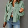 thumbnail image 2 of Hueook Long Coat Women Ladies' Casual Solid Color Lapel Button Long Sleeved Cardigan Jacket Mint Green XL, 2 of 7