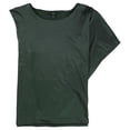 thumbnail image 1 of Alfani Womens Solid One Shoulder Blouse green 2XL, 1 of 2