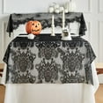 thumbnail image 2 of Halloween Lace Tablecloth,Black Lace Halloween Tablecloth,Rectangular Skull Lace Tablecloth with Tassel for Halloween Party, 2 of 8