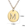 thumbnail image 1 of CJie Collar con colgante redondo con letras de A-Z para mujer, Gargantilla con nombre inicial del alfabeto de acero inoxidable, accesorios de moda, joyer铆a para madre, 1 of 2