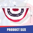 thumbnail image 2 of Super Tough 3’x6’ American Flag Bunting | Polyester Pleated Flag Bunting Printed Stars and Stripes | Weather-Resistant Patriotic Decor | 6 Pack, 2 of 6