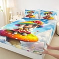 thumbnail image 3 of Castle Fairy Kawaii Mushroom Elf Twin Sheet Sets for Kids,Cute Floral Butterfly Bedding, 3 of 7