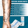 thumbnail image 6 of NOGIS Tattoo Aftercare Bandage, 6 in x 39.37in Roll Waterproof Transparent Film Second Skin Bandage for Tattoo Initial Healing and Skin Repair Adhesive Tattoo Supply Wrap, 6 of 7