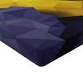 thumbnail image 2 of Ambesonne Geometric Fitted Sheet, Triangle Night Sky, Twin Size, Navy Blue Yellow, 2 of 3
