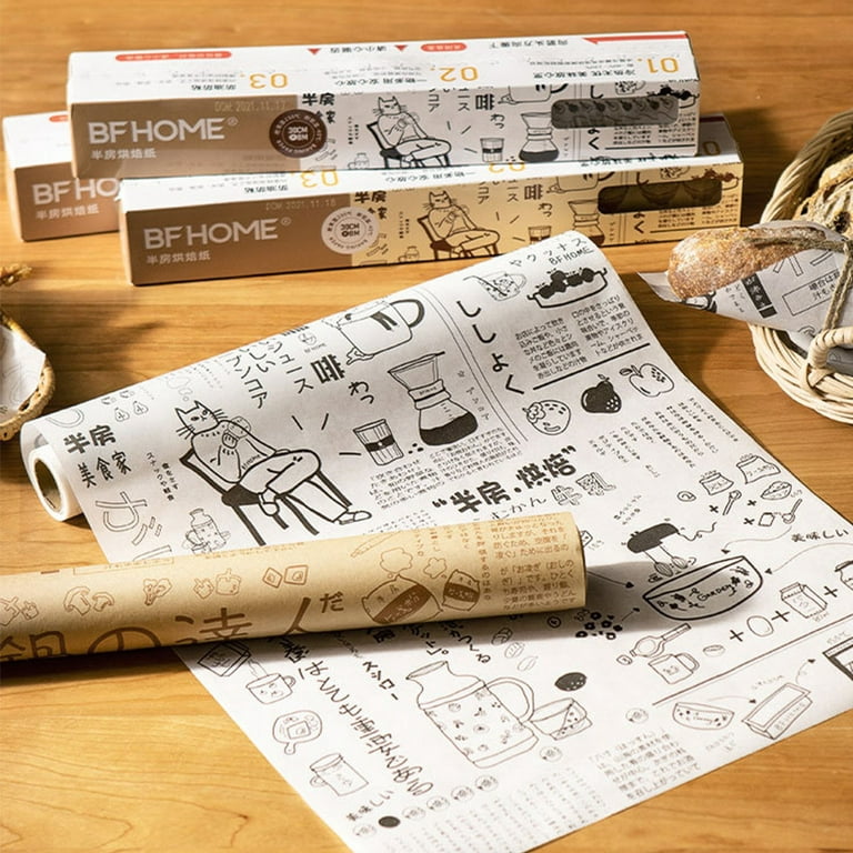 Parchment Newspaper Paper Roll for Baking, Cooking Paper for Bread,  Cookies, Air Fryer, Steaming, Grilling, Easy to Cut & Non-stick High  Temperature