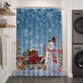 thumbnail image 3 of Xipuska Blue Snowman Christmas Shower Curtain - Water Repellent Fabric Shower Curtains Washable, Snowflake Red Truck Xmas Tree Gifts Decorative Cloth Bathroom Curtains Modern Bath Decor 72"x72", 3 of 6