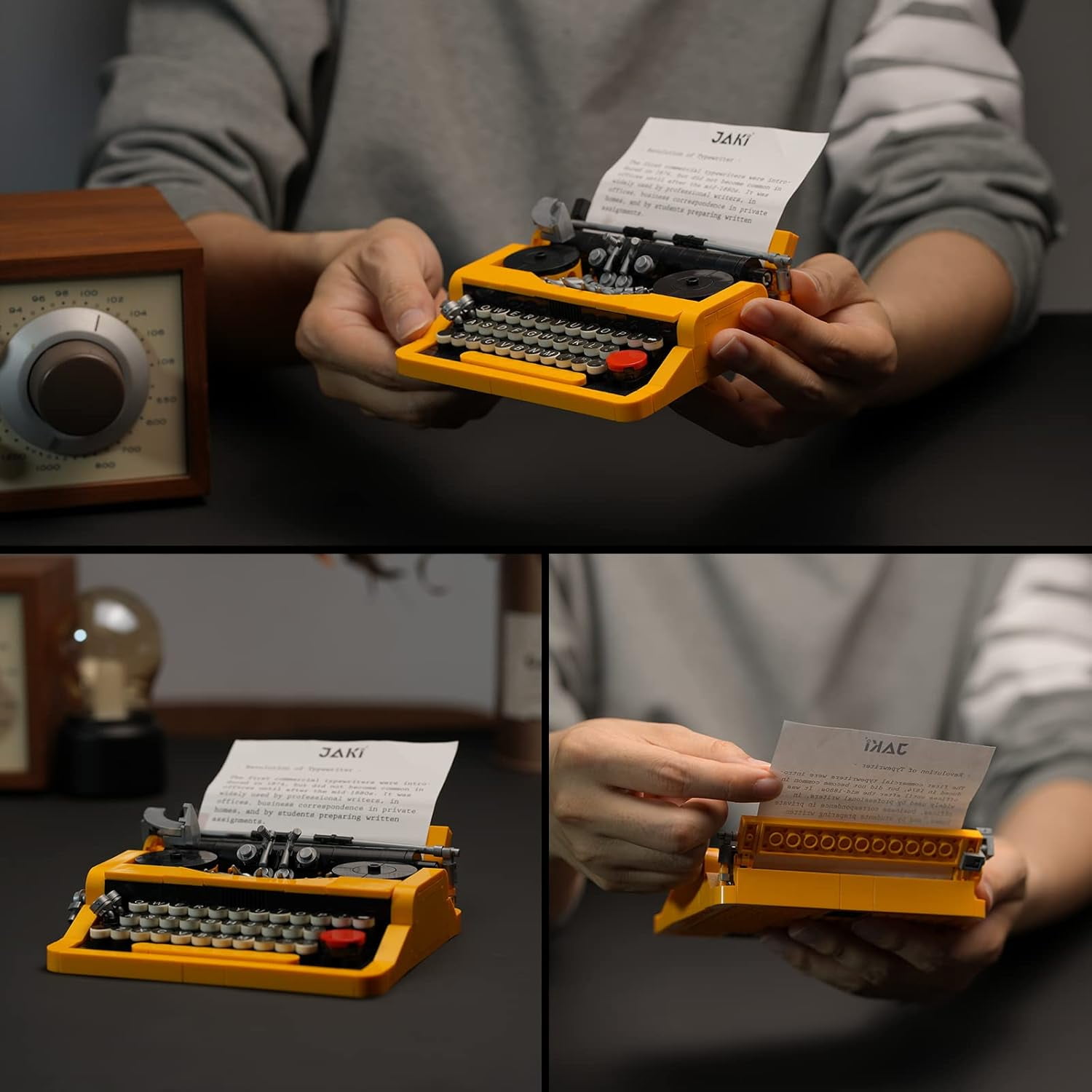 Typewriter Building Set Compatible with Lego for Adults,Ideas Cute Building Toys for Girls 8-14 Years,Christmas Toys for Kids