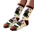 thumbnail image 4 of Halloween Cartoon Crew Socks, Festive Pumpkin Ghost Black Cat Pattern Long Socks, Soft Cozy Casual Hosiery for Women Halloween Party Home Daily Wear Holiday Gift, 4 of 5