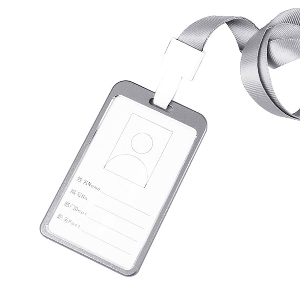 HEVIRGO Aluminum Alloy Vertical Business Work Name ID Card Badge