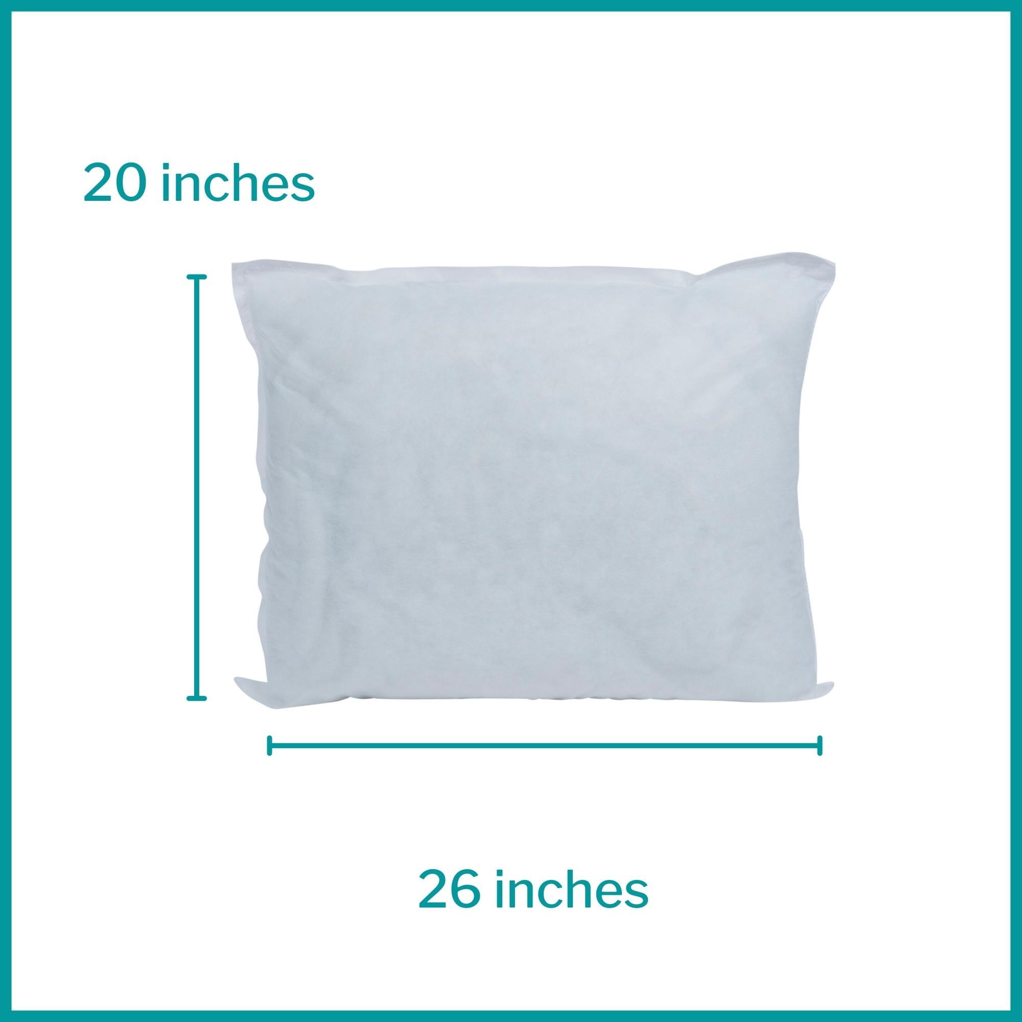 McKesson Disposable Bed Pillow - Standard Size Medical Pillows, 20 in x 26 in, 12 Ct
