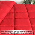 thumbnail image 3 of Superior Solid Comforter Down Alternative Bedding, Queen, Red, 3 of 13