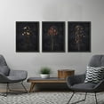 thumbnail image 3 of Hieng Vintage Floral Wall Art Dark Plant Canvas Wall Decoration Farmhouse Print Black Peony Painting Wall Decoration Moody Artwork For Living Room Bedroom（Only canvas）, 3 of 6